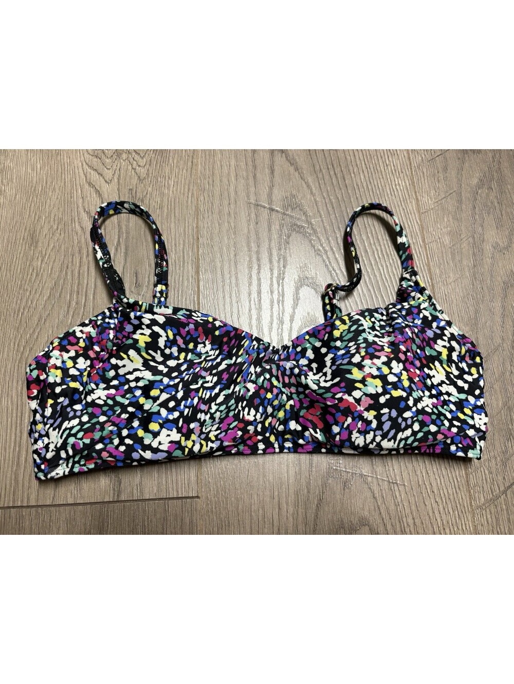 Summersalt Black Multicolor Polka Dots Swimsuit Top 2